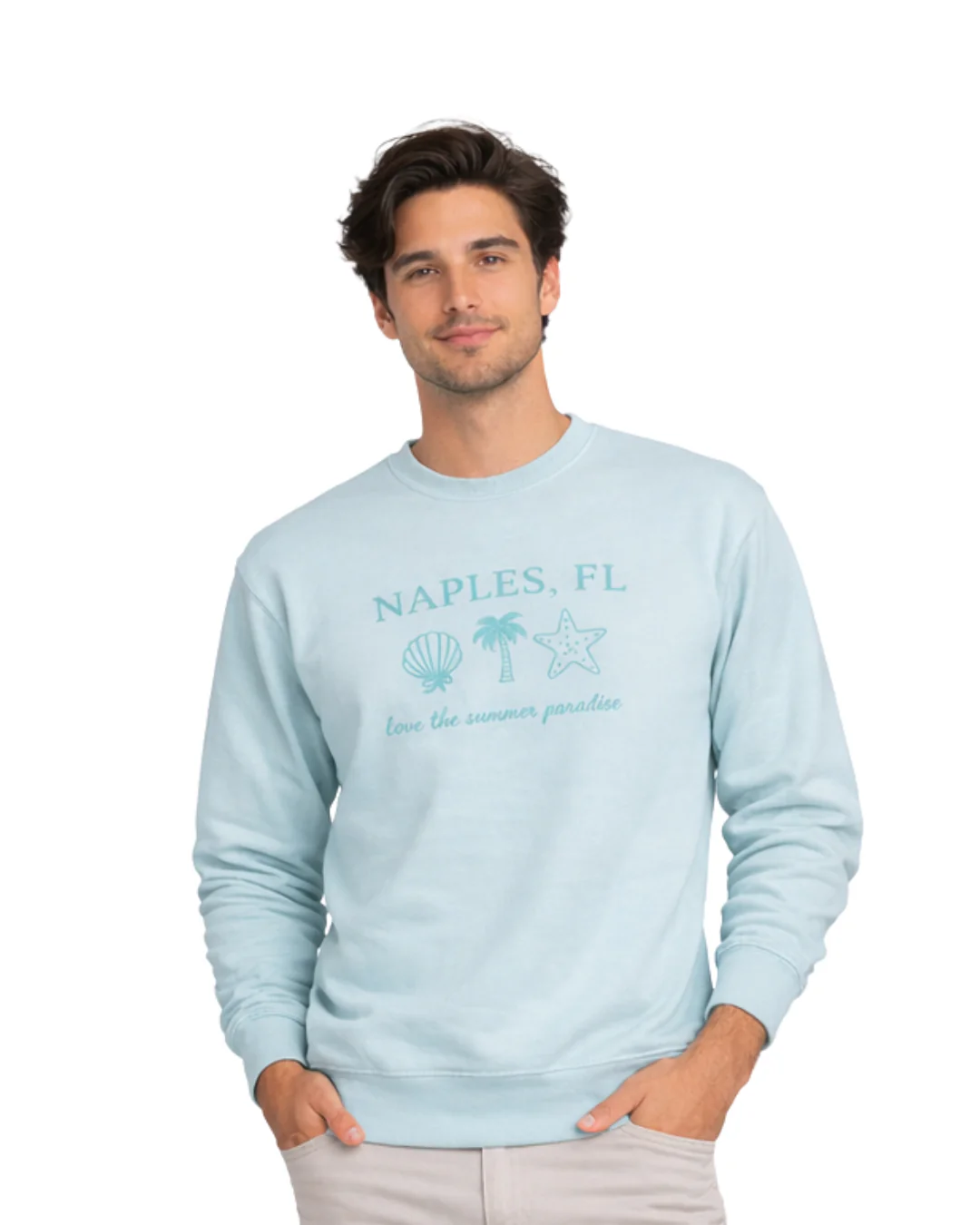 Naples, Fl Embroidered Men’s Crewneck