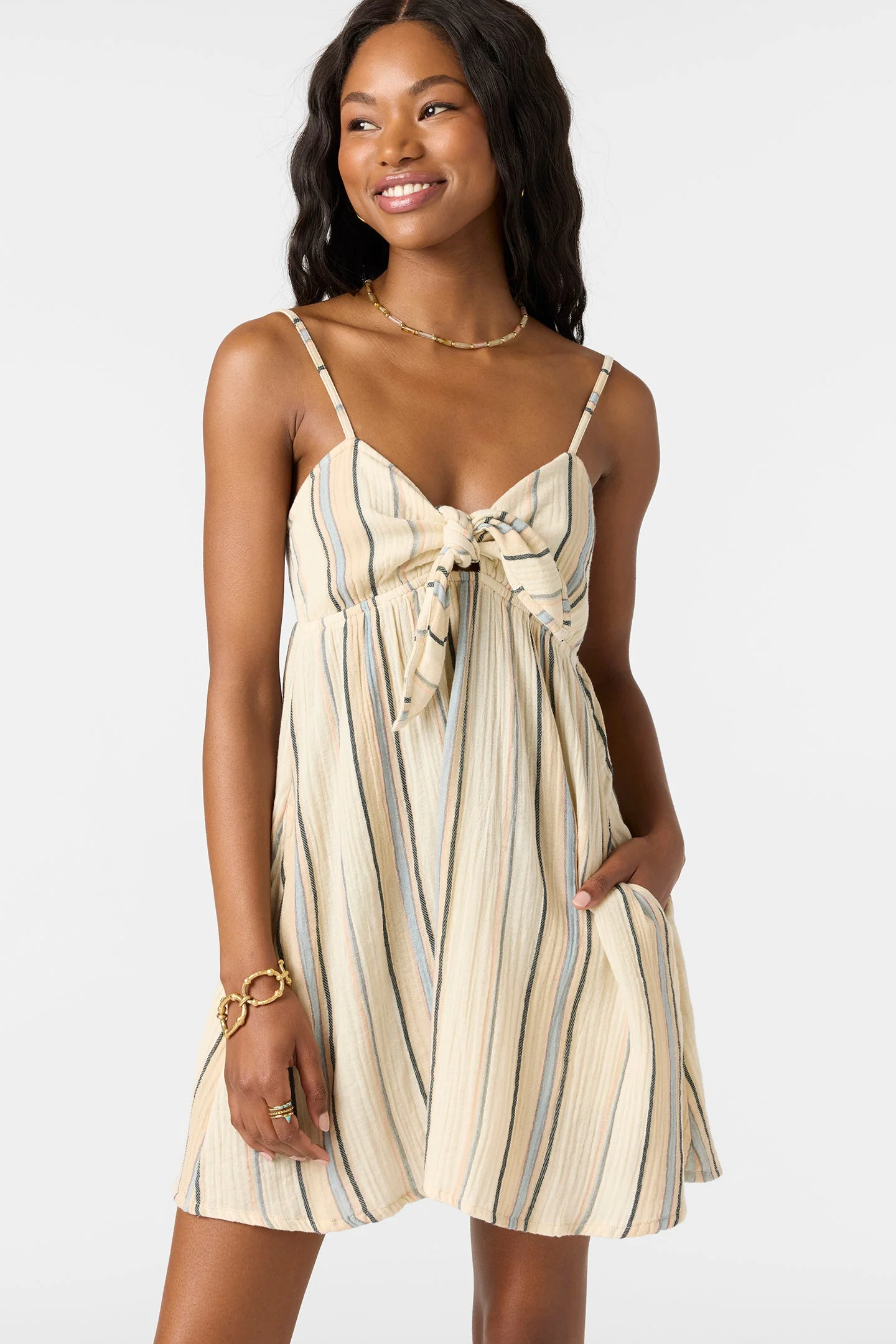 O'Neill NATALYA STRIPE SHORT DRESS - Image 3