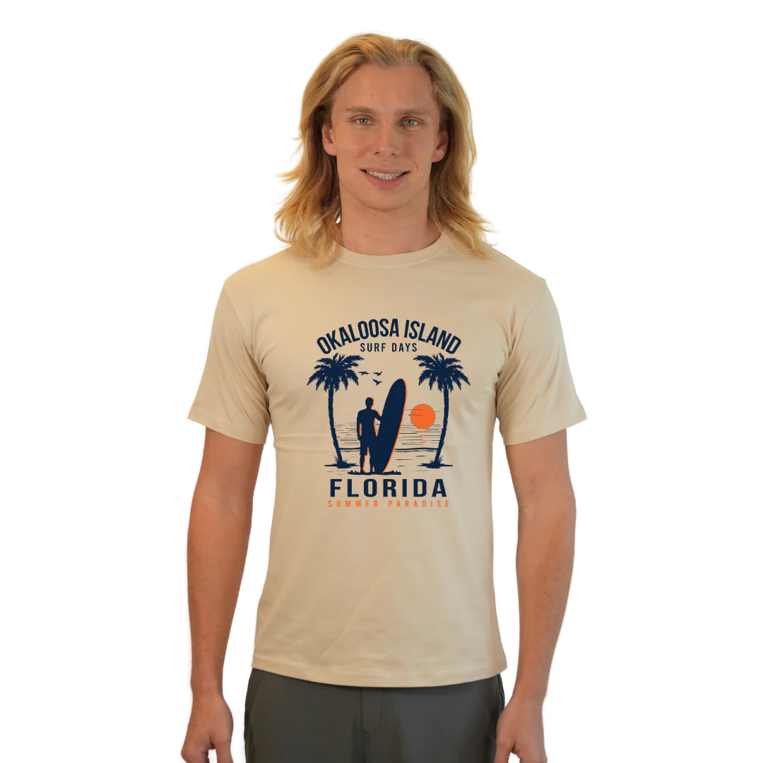 Okaloosa Island Combed Cotton T-Shirt  Men with Summer Padaise Front Design Style CC1000 - Image 6