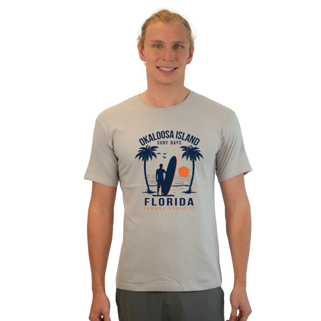 Okaloosa Island Combed Cotton T-Shirt  Men with Summer Padaise Front Design Style CC1000 - Image 7