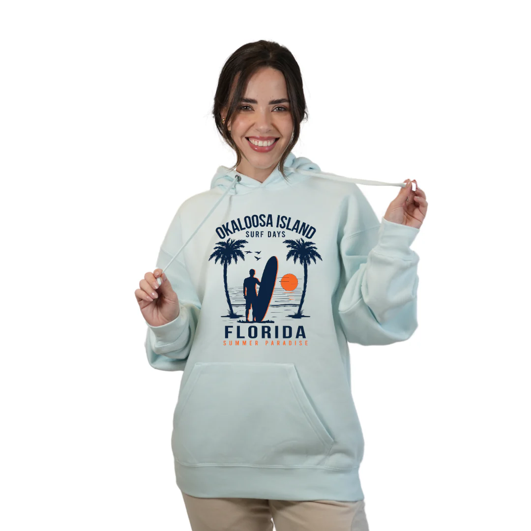Okaloosa Island Hoodie Women  with Summer Paradaise Front Design Style 252 - Image 7