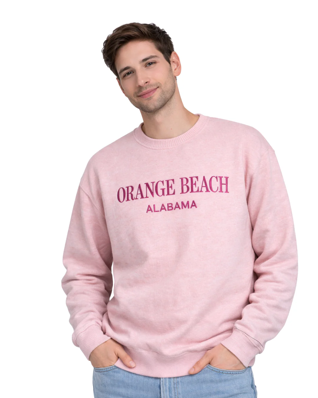 Orange Beach, AL Nantucket Crewneck – Embroidered City Name Appliqué (Style AP267AI) - Image 3