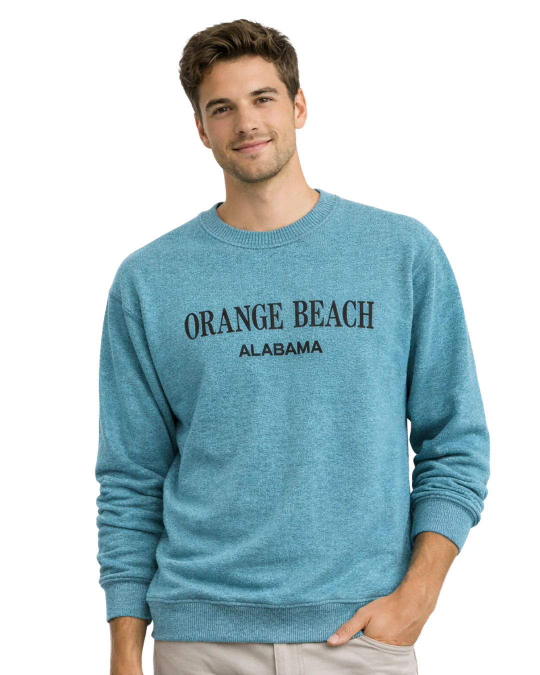 Orange Beach, AL Nantucket Crewneck – Embroidered City Name Appliqué (Style AP267AI) - Image 5