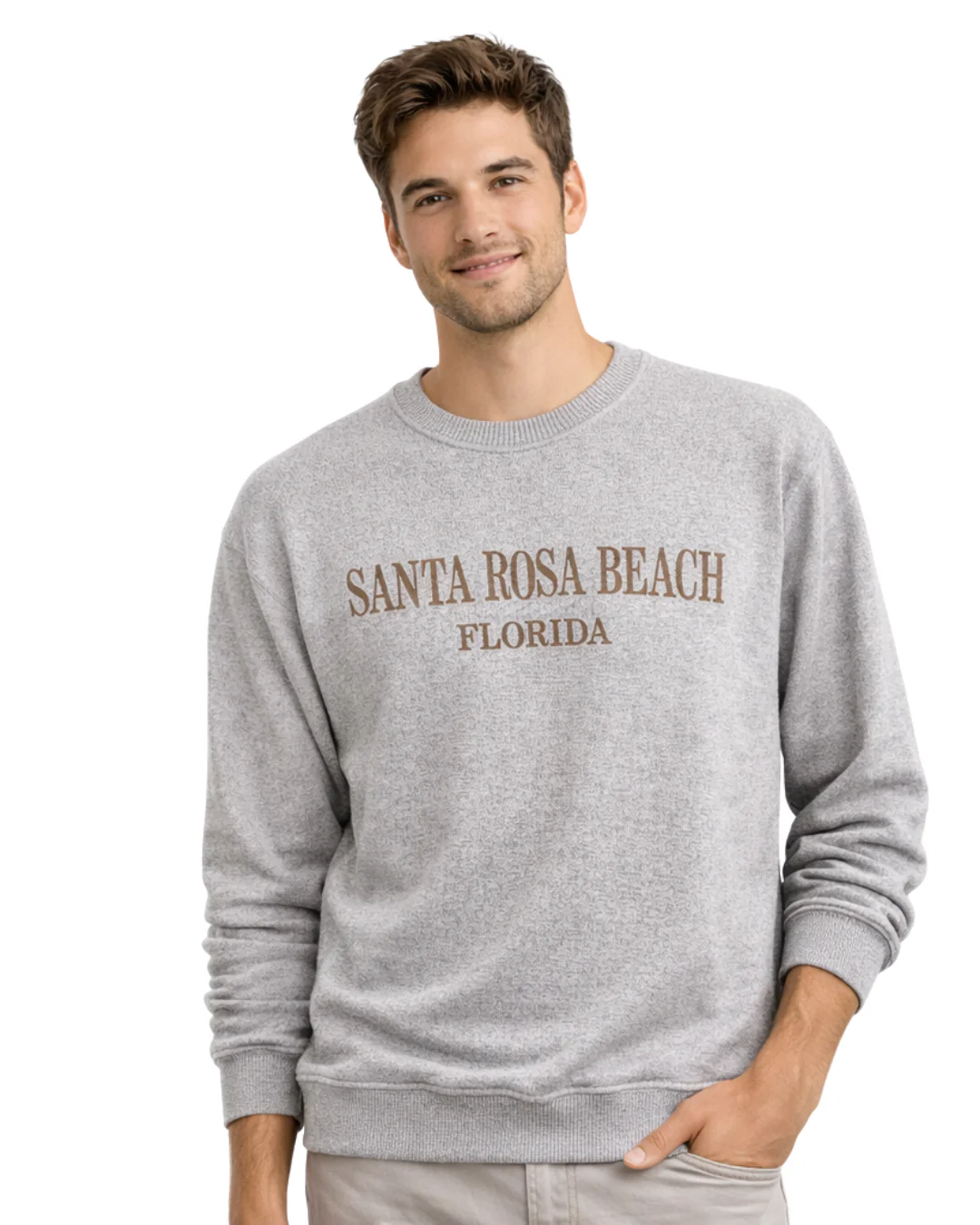 Santa Rosa Beach, Fl Nantucket Crewneck – Embroidered City Name Appliqué (Style AP267AI) - Image 4