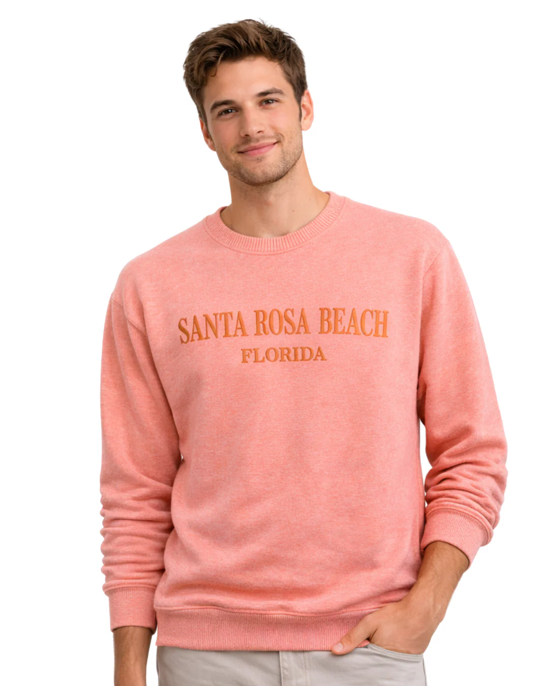 Santa Rosa Beach, Fl Nantucket Crewneck – Embroidered City Name Appliqué (Style AP267AI) - Image 6