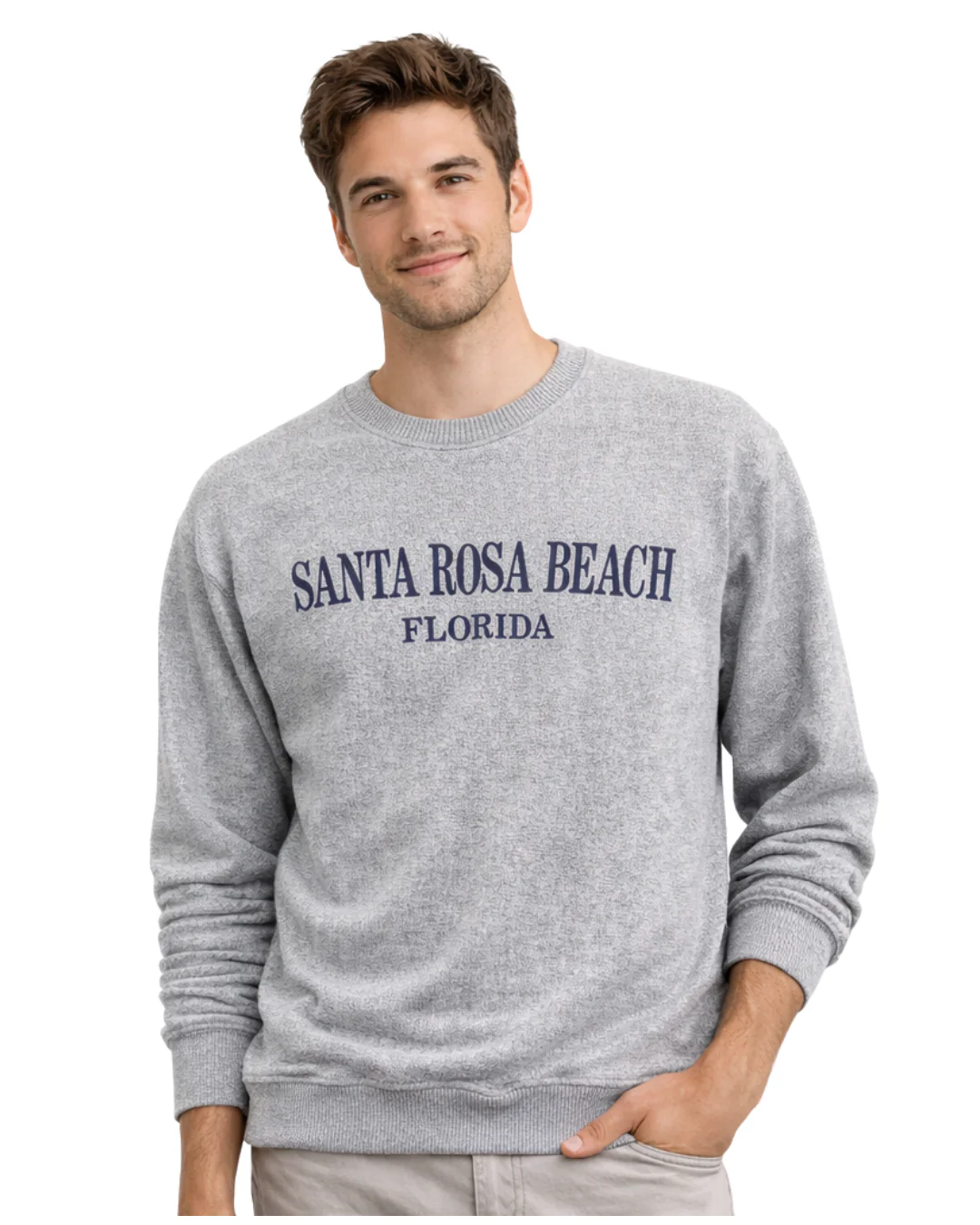 Santa Rosa Beach, Fl Nantucket Crewneck – Embroidered City Name Appliqué (Style AP267AI) - Image 7