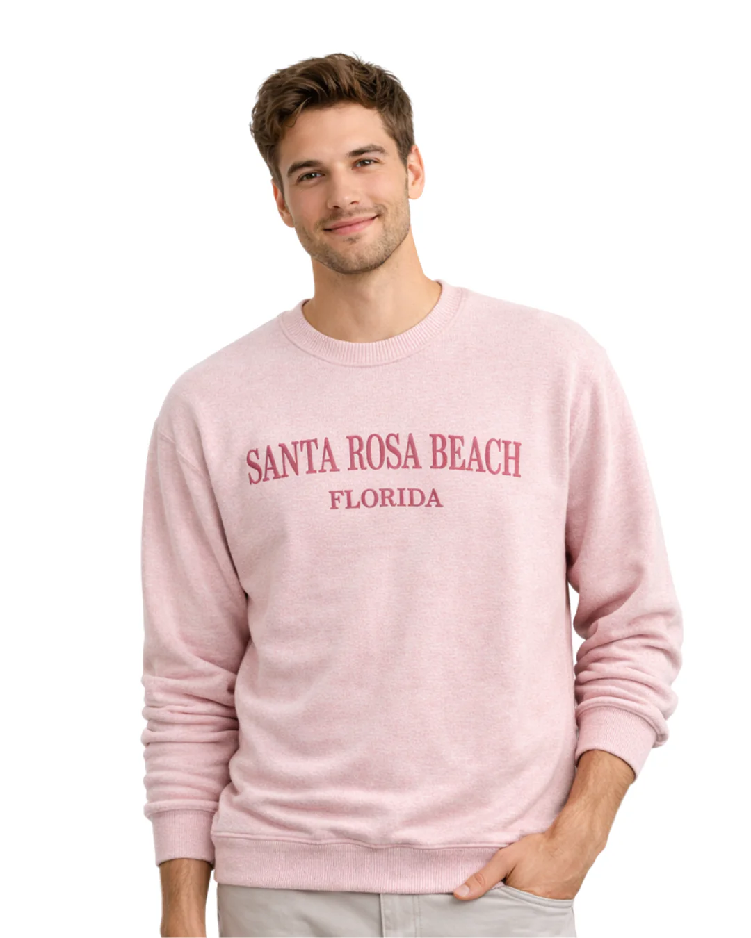 Santa Rosa Beach, Fl Nantucket Crewneck – Embroidered City Name Appliqué (Style AP267AI) - Image 8