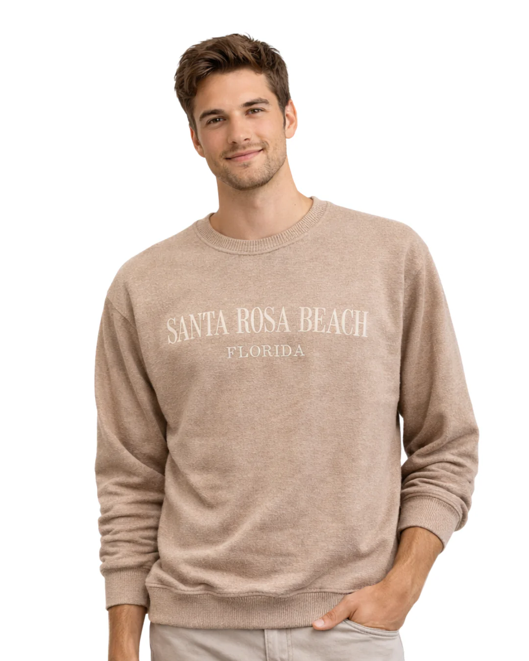 Santa Rosa Beach, Fl Nantucket Crewneck – Embroidered City Name Appliqué (Style AP267AI) - Image 9
