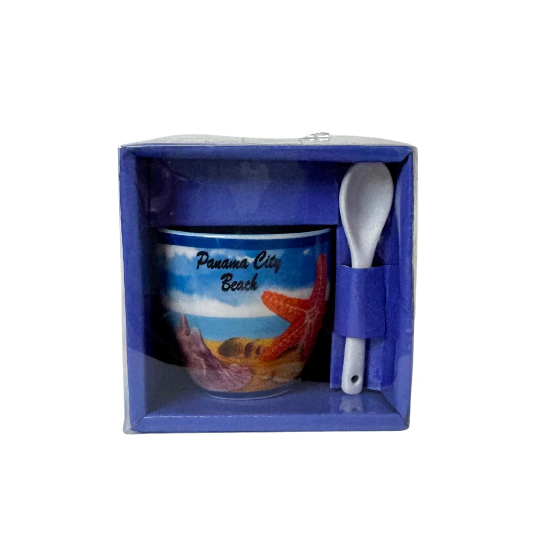 Panama City Beach Design Espresso Mug With Spoon