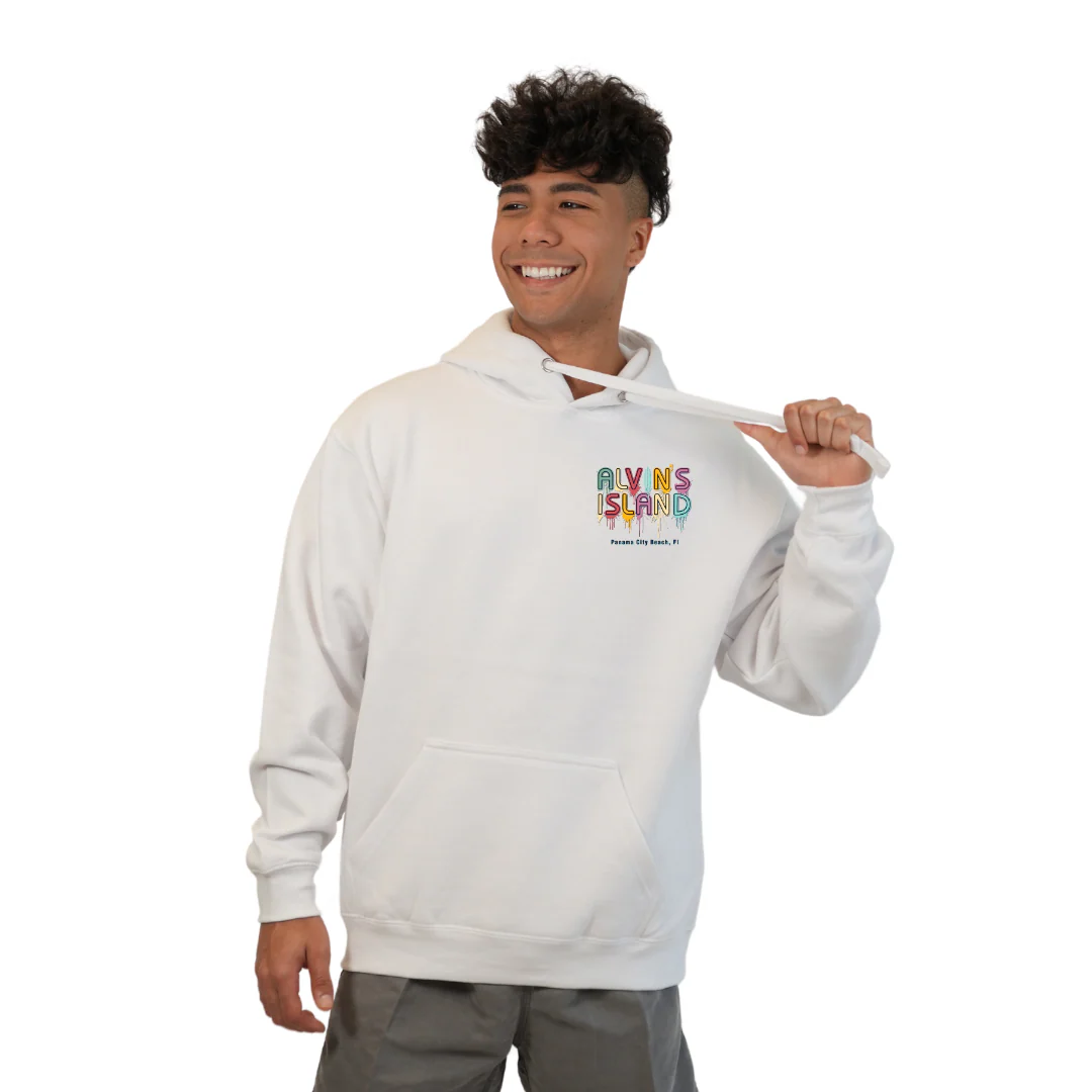 Panama City Florida Pullover Hoodie Men with Alvin's Island Drip Panting front and back Design Style 252 - Image 11