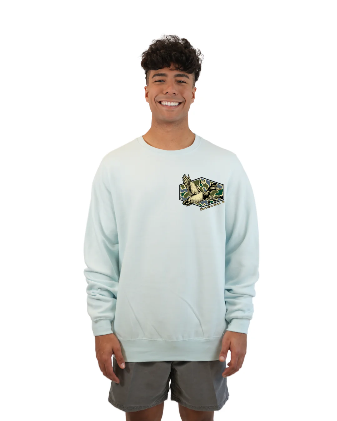Santa Rosa Beack Duck Men Crewneck – Camouflage Edition - Image 4