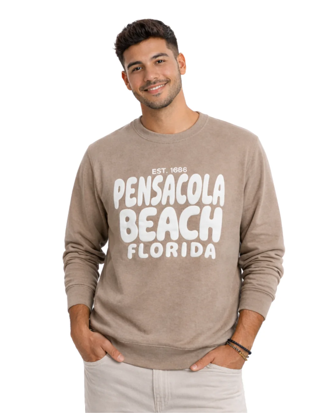 Pensacola Beach, Fl City Name Crewneck Style AI067C