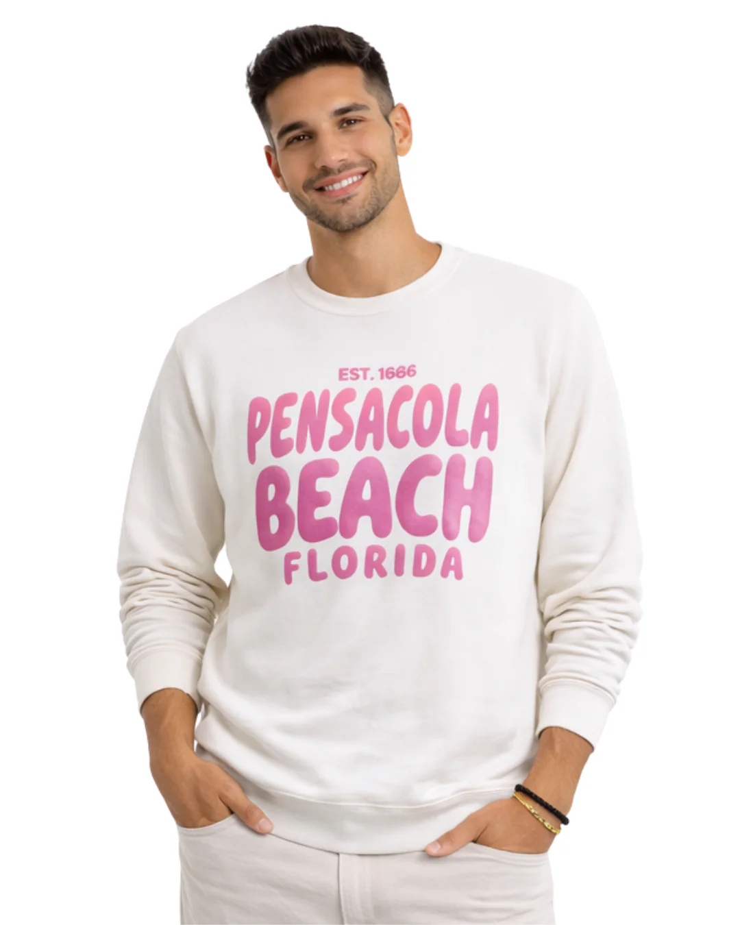 Pensacola Beach, Fl City Name Crewneck Style AI067C - Image 2
