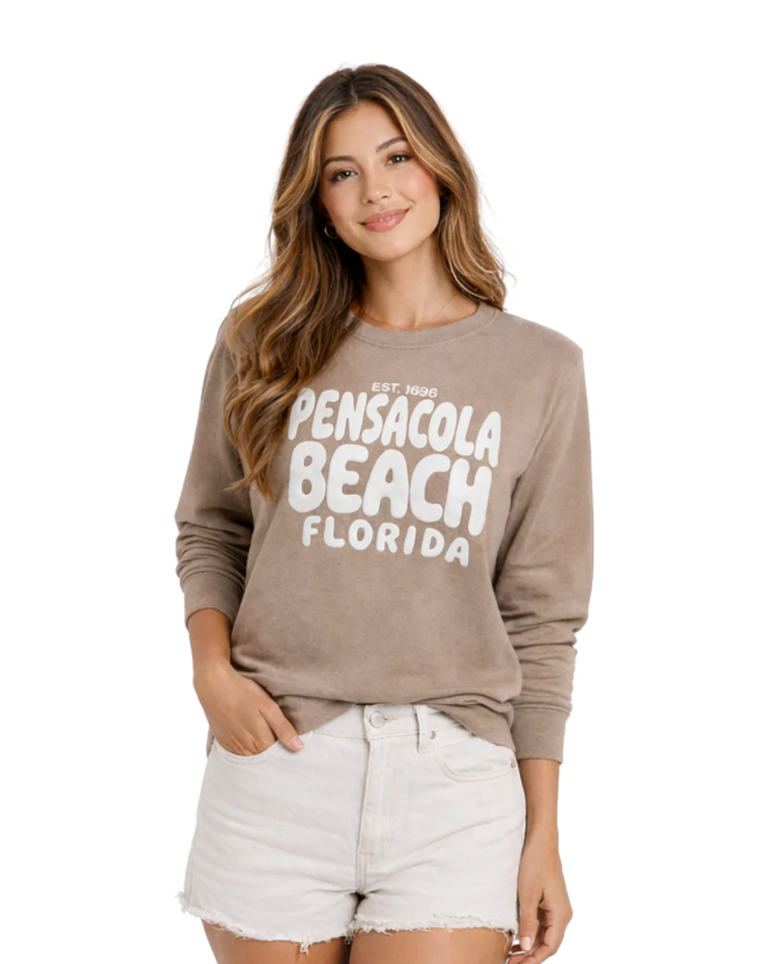 Pensacola Beach, Fl City Name Women Crewneck Style AI067C - Image 3