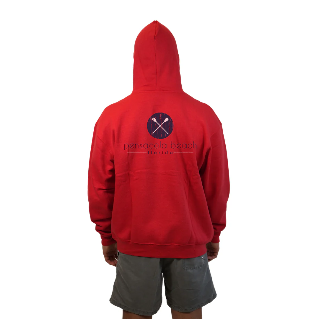Pensacola Beach front Paddles pocket design and back big Paddles Design Pullover Hoodie Men Style 252 - Image 10