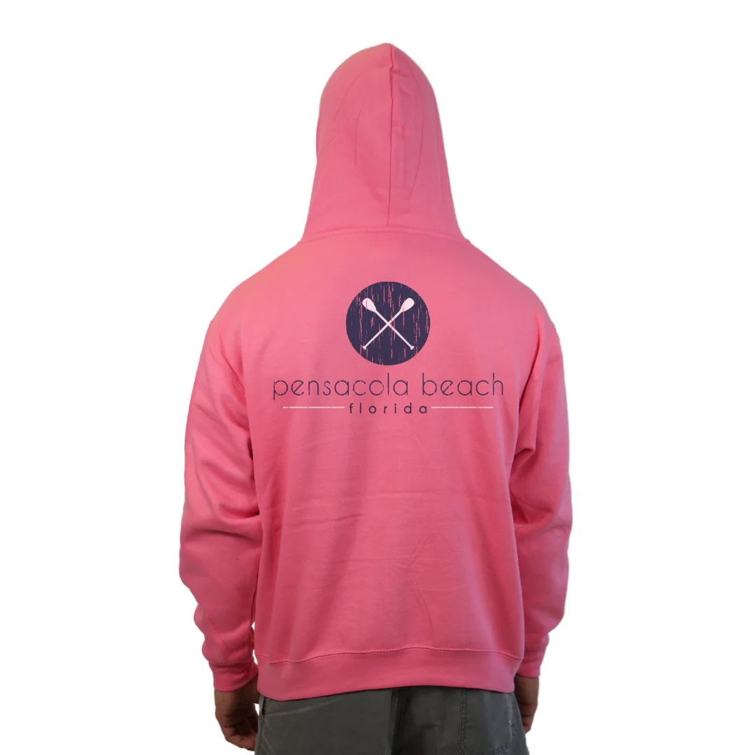 Pensacola Beach front Paddles pocket design and back big Paddles Design Pullover Hoodie Men Style 252 - Image 2