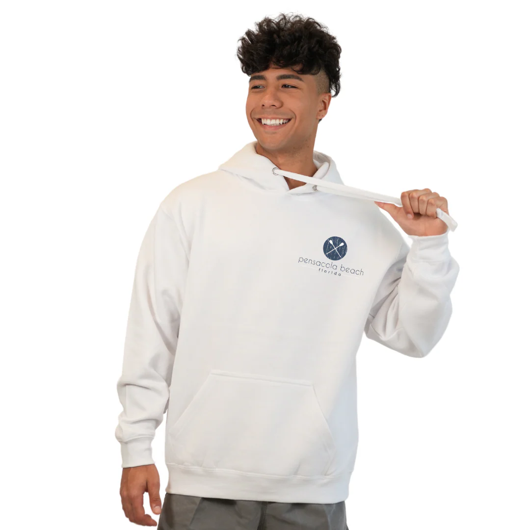 Pensacola Beach front Paddles pocket design and back big Paddles Design Pullover Hoodie Men Style 252 - Image 3