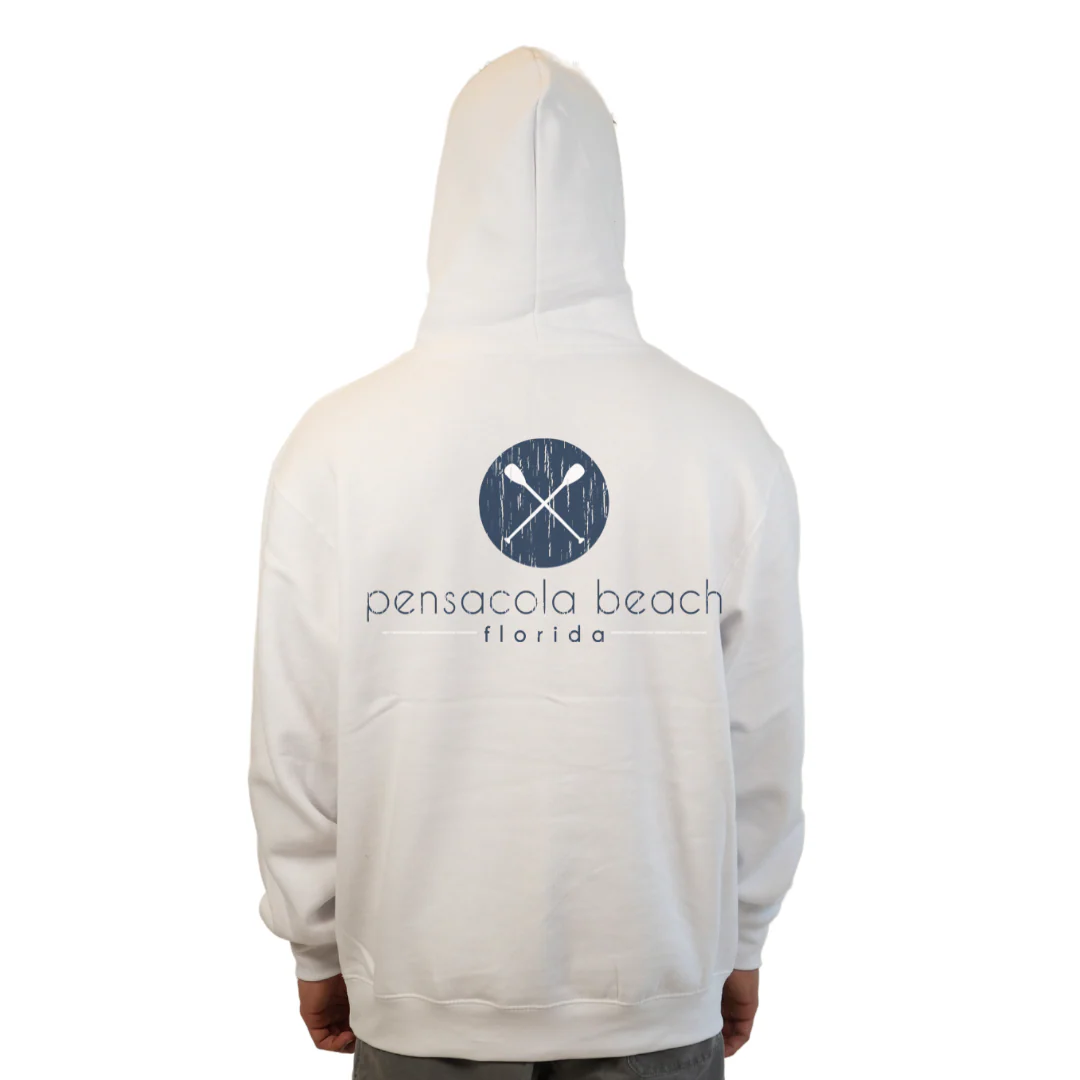 Pensacola Beach front Paddles pocket design and back big Paddles Design Pullover Hoodie Men Style 252 - Image 4