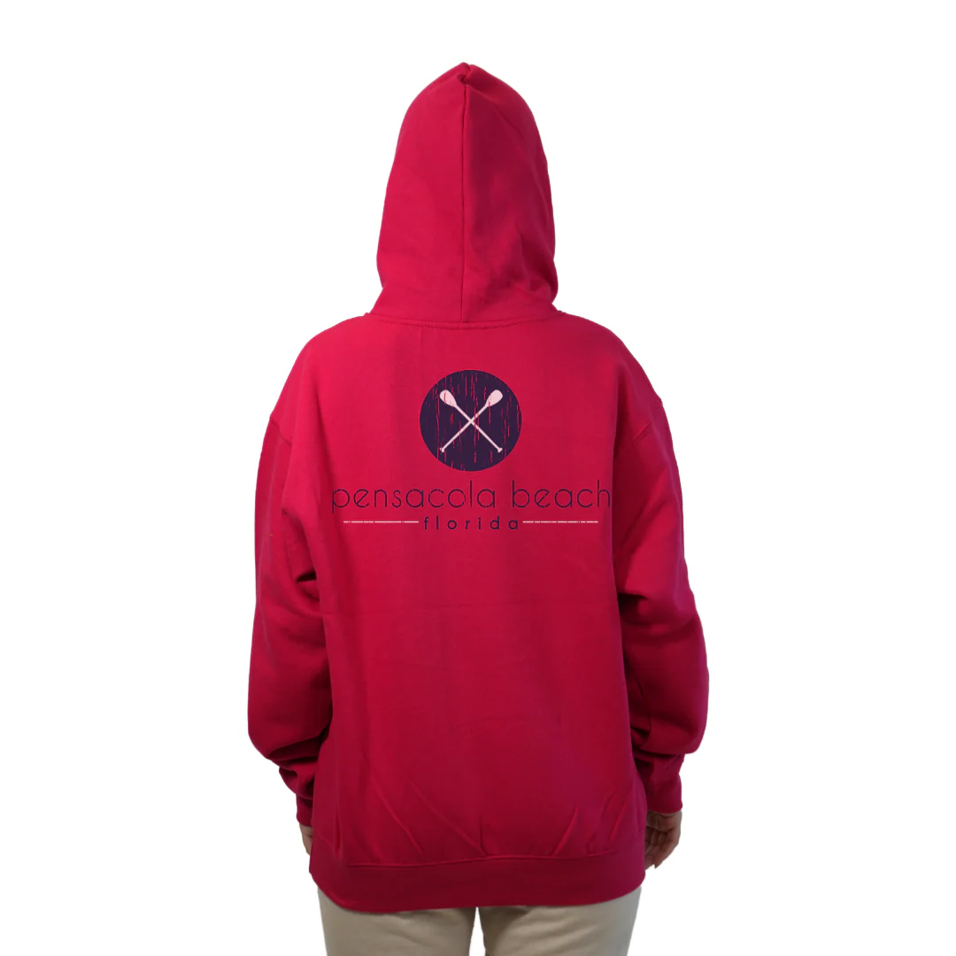 Pensacola Beach front Paddles pocket design and back big Paddles Design Pullover Hoodie Women Style 252 - Image 10