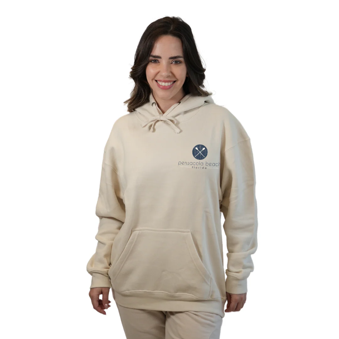 Pensacola Beach front Paddles pocket design and back big Paddles Design Pullover Hoodie Women Style 252 - Image 11