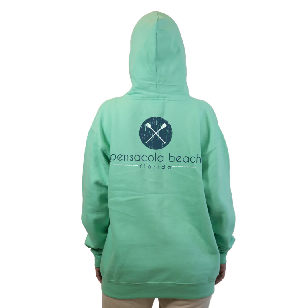 Pensacola Beach front Paddles pocket design and back big Paddles Design Pullover Hoodie Women Style 252 - Image 4