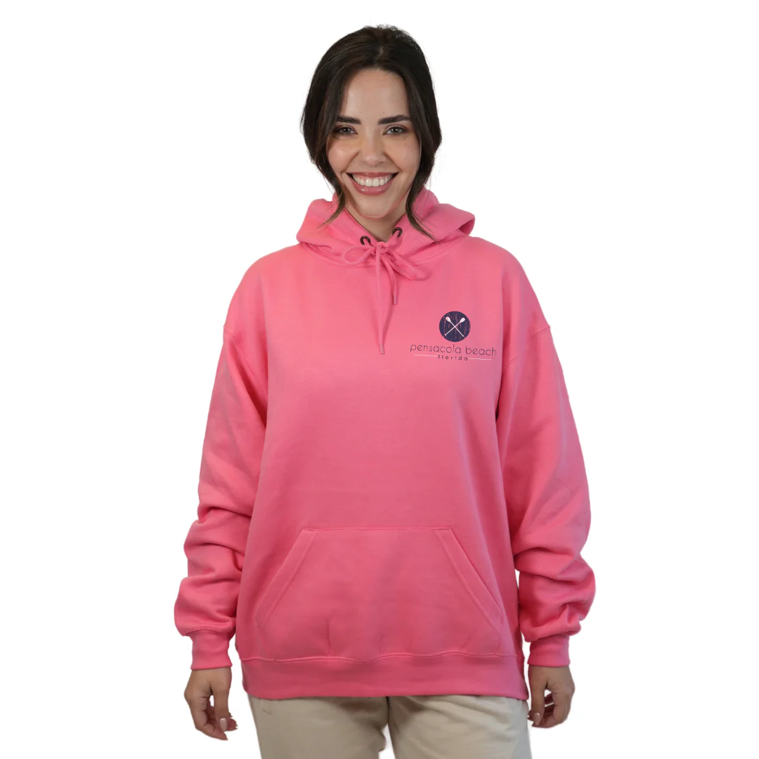 Pensacola Beach front Paddles pocket design and back big Paddles Design Pullover Hoodie Women Style 252 - Image 5