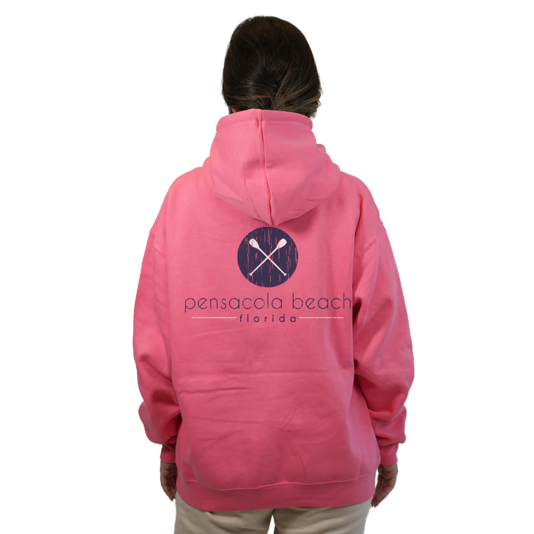 Pensacola Beach front Paddles pocket design and back big Paddles Design Pullover Hoodie Women Style 252 - Image 6