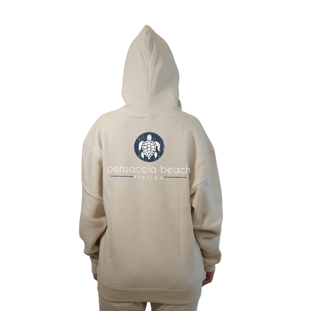 Pensacola Beach with front SeaTurtle's pocket design and back big SeaTurtle's Design Pullover Hoodie Women Style 252 - Image 10
