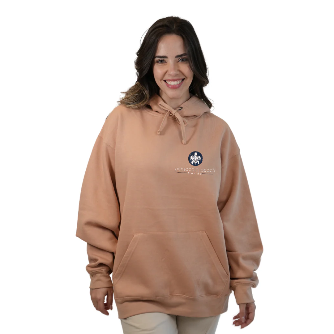 Pensacola Beach with front SeaTurtle's pocket design and back big SeaTurtle's Design Pullover Hoodie Women Style 252 - Image 11