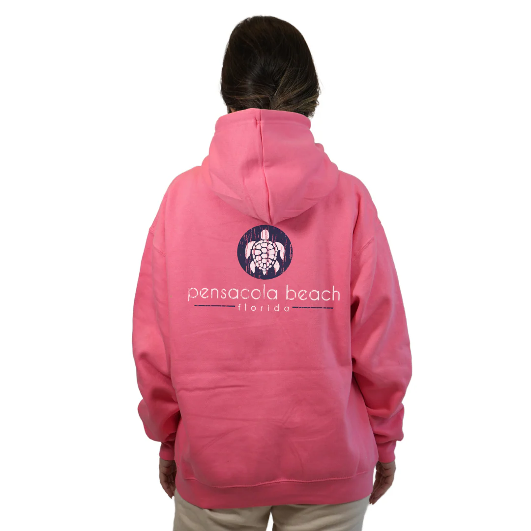 Pensacola Beach with front SeaTurtle's pocket design and back big SeaTurtle's Design Pullover Hoodie Women Style 252 - Image 6