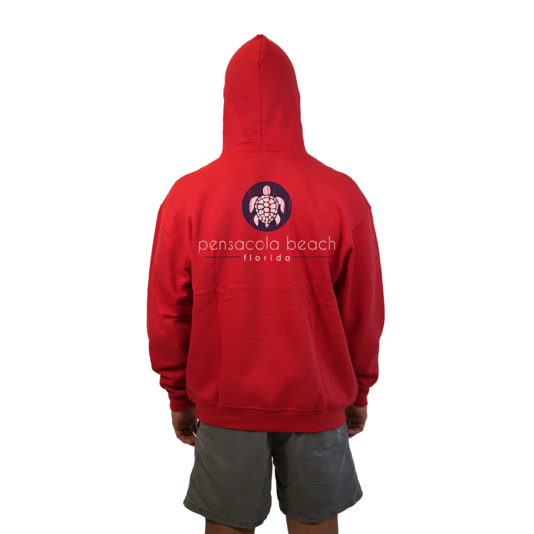 Pensacola Beach with front SeaTurtle's pocket design and back big SeaTurtle's Design Pullover Hoodie Men Style 252 - Image 12