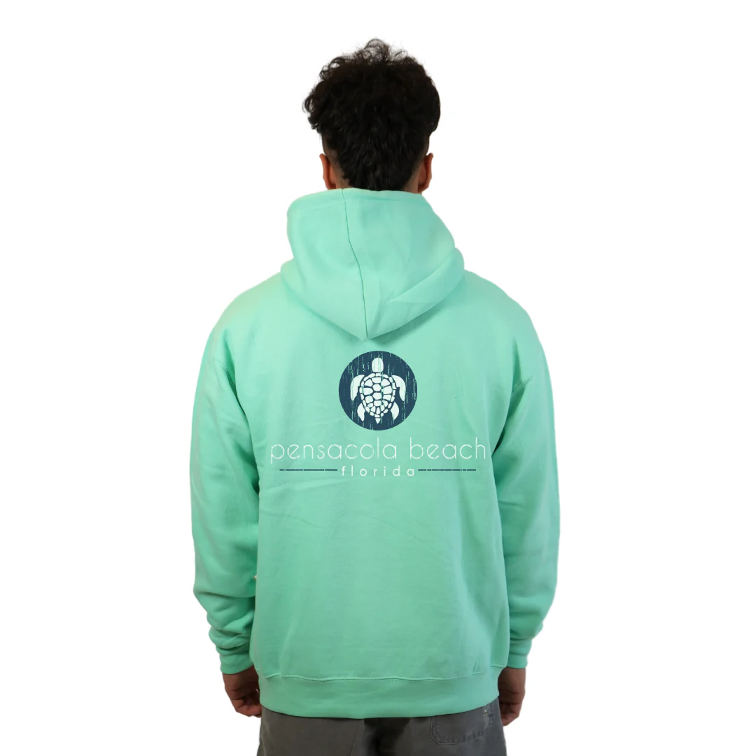 Pensacola Beach with front SeaTurtle's pocket design and back big SeaTurtle's Design Pullover Hoodie Men Style 252 - Image 4