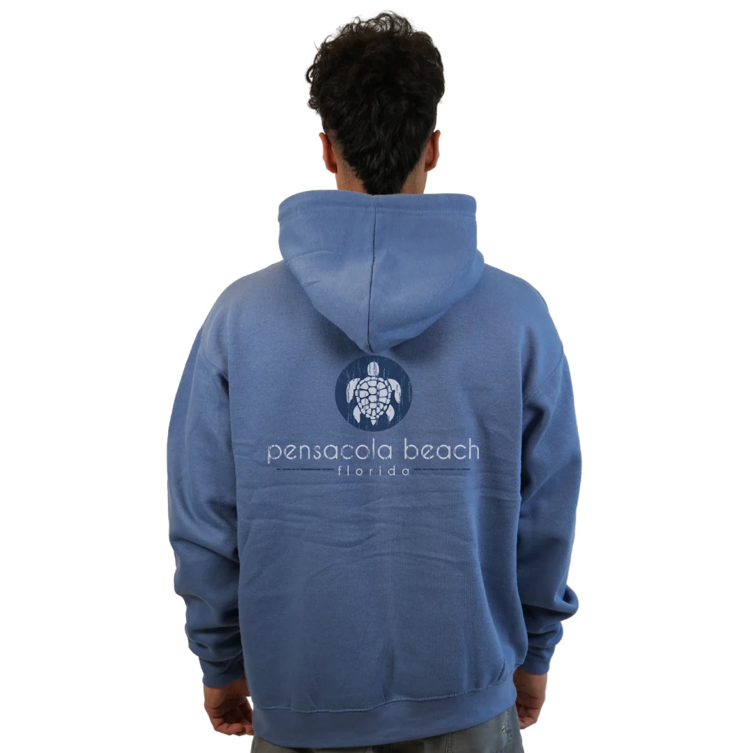 Pensacola Beach with front SeaTurtle's pocket design and back big SeaTurtle's Design Pullover Hoodie Men Style 252 - Image 6