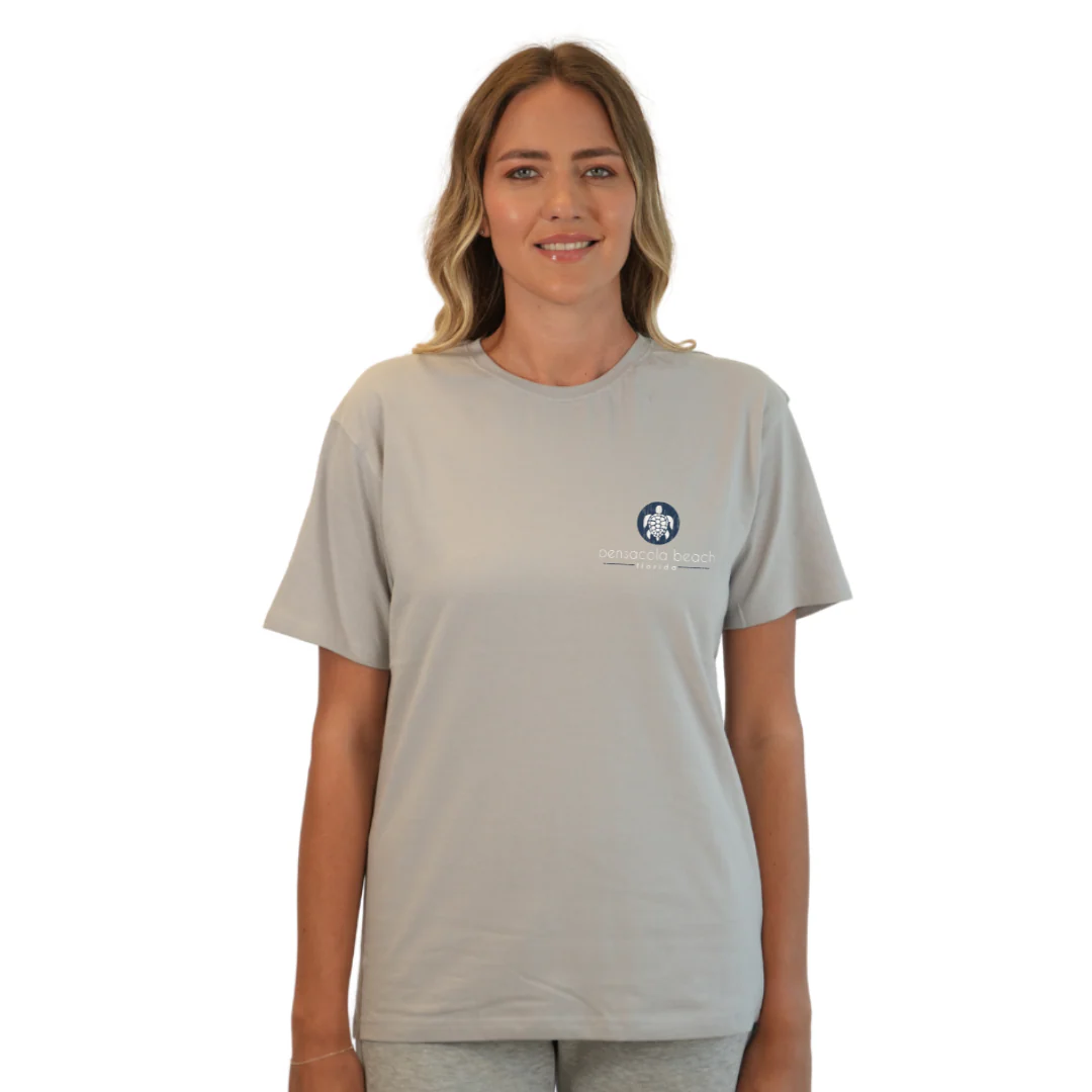 Pensacola Beach with front SeaTurtle's pocket design and back big SeaTurtle's Design T-Shirt Women Style CC1000 - Image 10