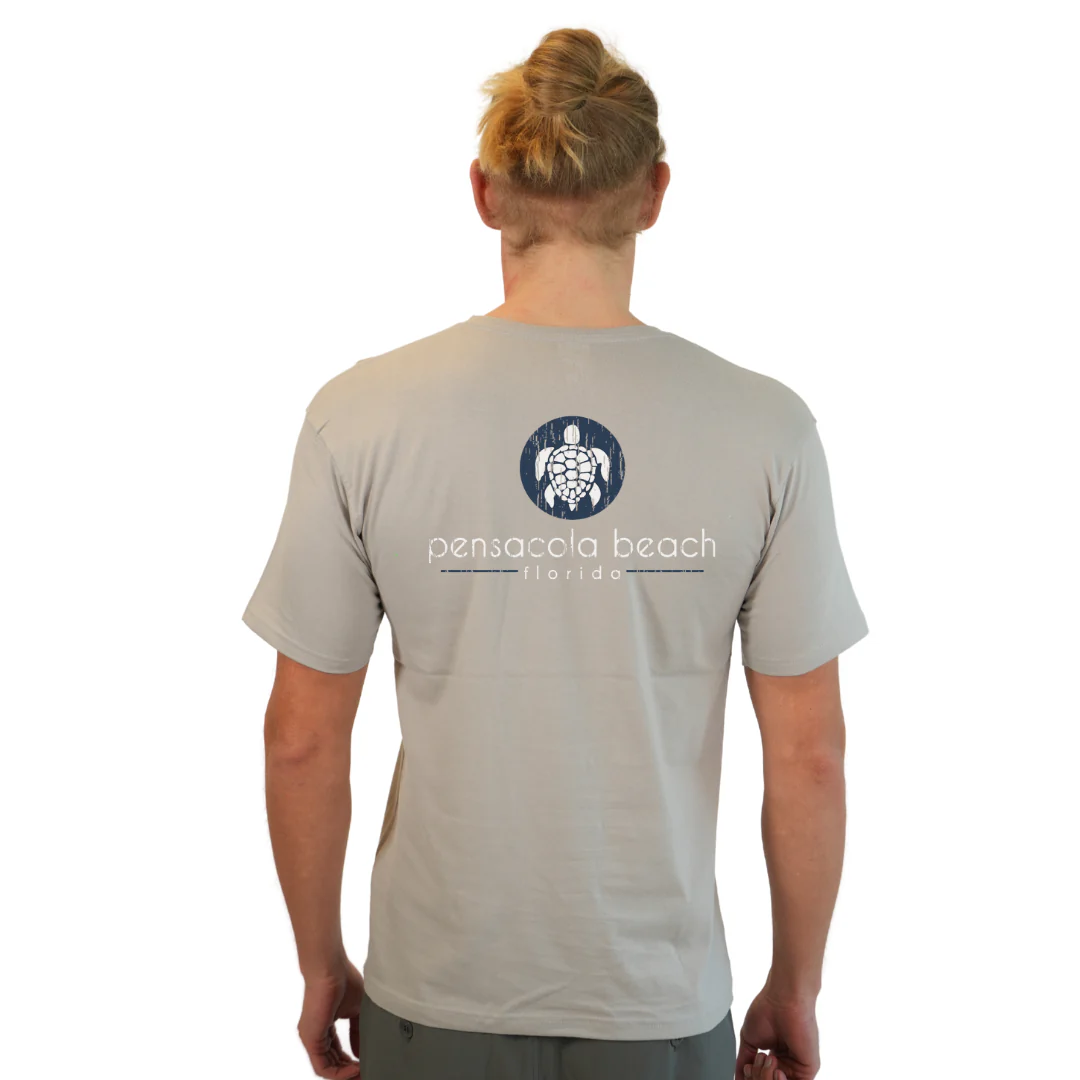 Pensacola Beach with front SeaTurtle's pocket design and back big SeaTurtle's Design T-Shirt Men Style CC1000 - Image 10