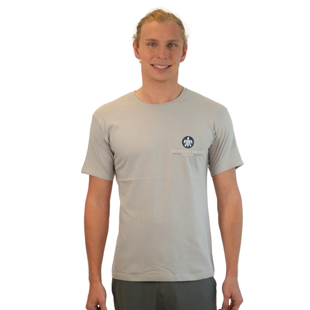 Pensacola Beach with front SeaTurtle's pocket design and back big SeaTurtle's Design T-Shirt Men Style CC1000 - Image 9