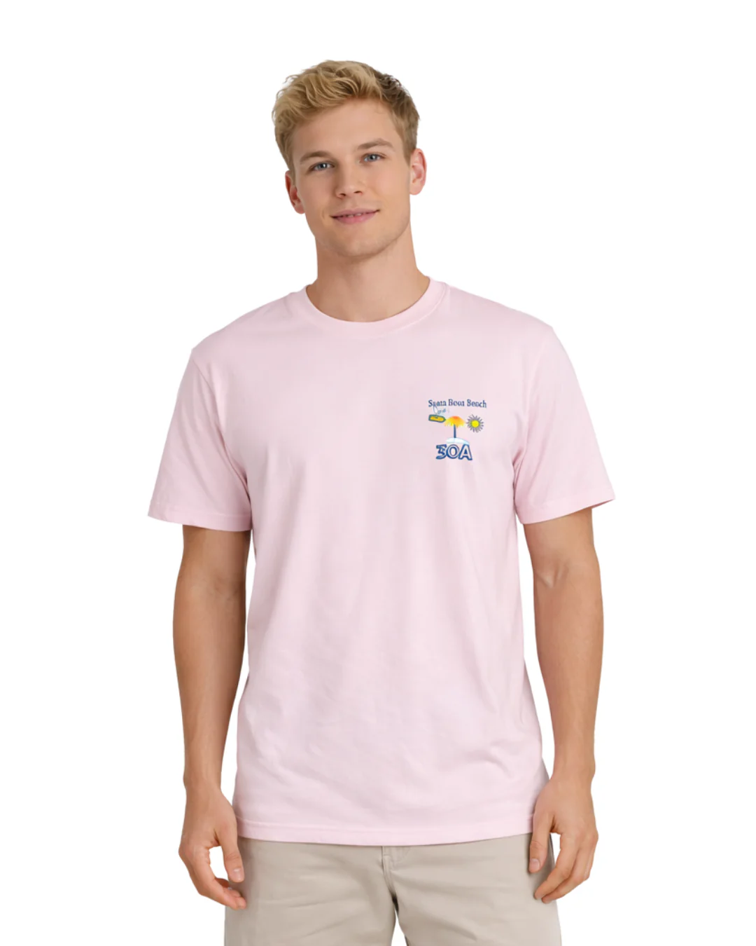 Santa Rosa Beach, Fl 30A Map Design Men’s T-Shirt
