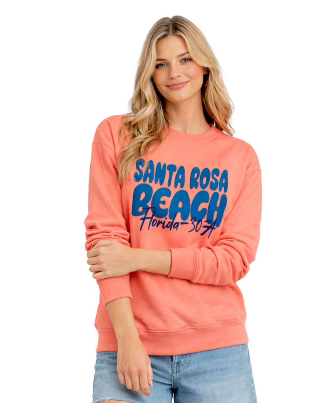 Santa Rosa Beach, Fl City Name Women Crewneck Style AI067C - Image 3
