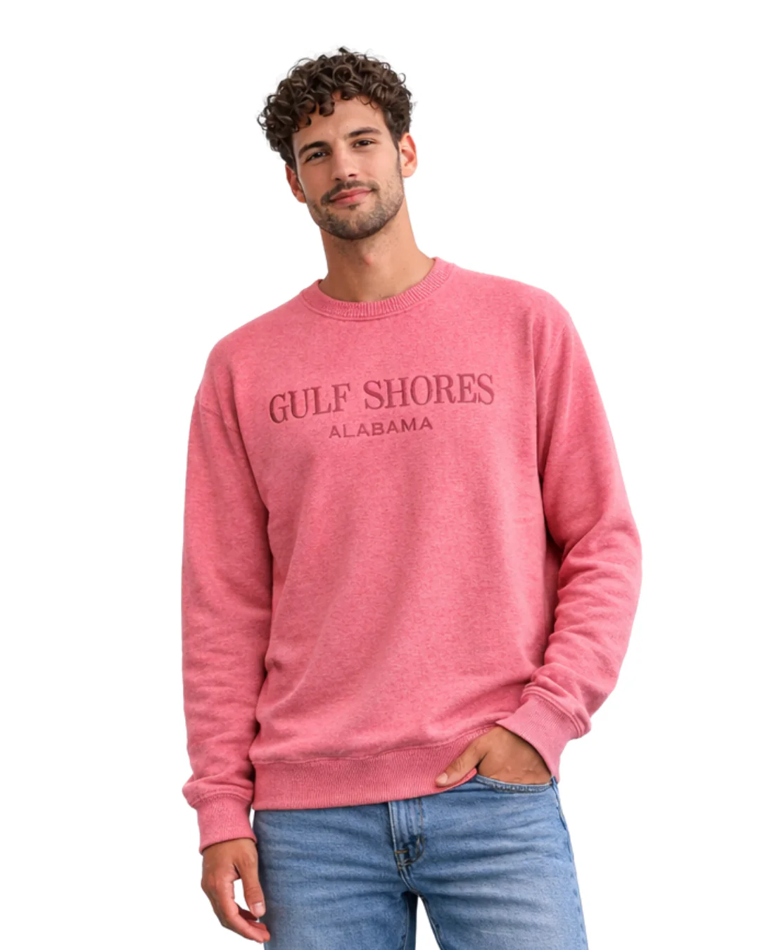 Gulf Shores, AL Nantucket Crewneck – Embroidered City Name Appliqué (Style AP267AI) - Image 2