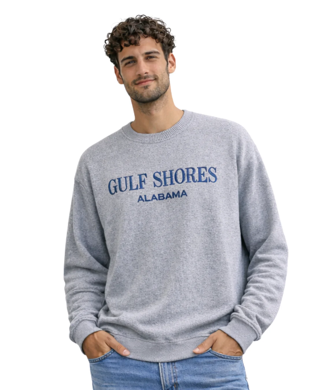 Gulf Shores, AL Nantucket Crewneck – Embroidered City Name Appliqué (Style AP267AI) - Image 3
