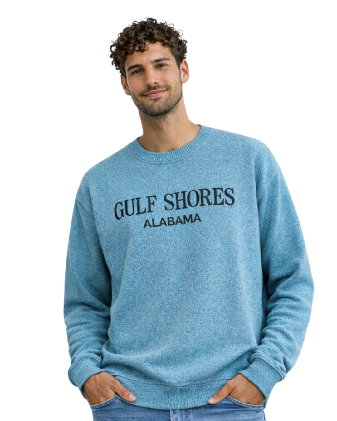 Gulf Shores, AL Nantucket Crewneck – Embroidered City Name Appliqué (Style AP267AI) - Image 5