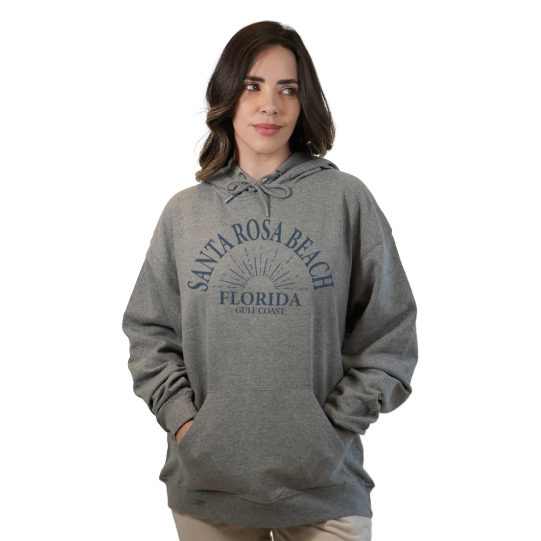 Santa Rosa Beach Pullover Hoodie Women with Big Front Florida Gulf Coast Design Style 252 - Image 8