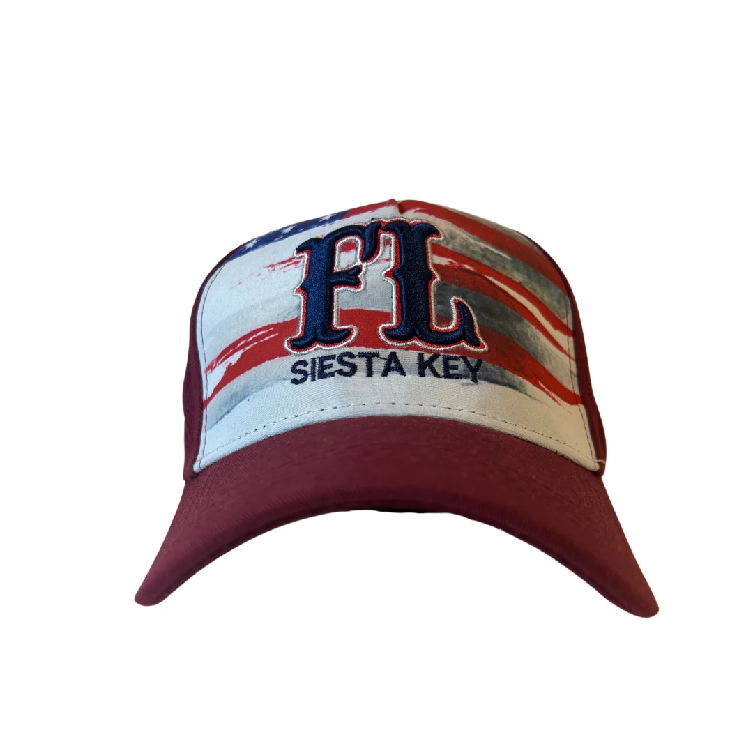 Siesta Key Fl Flag Desig Cap Adjustable Style CHB3144 - Image 5