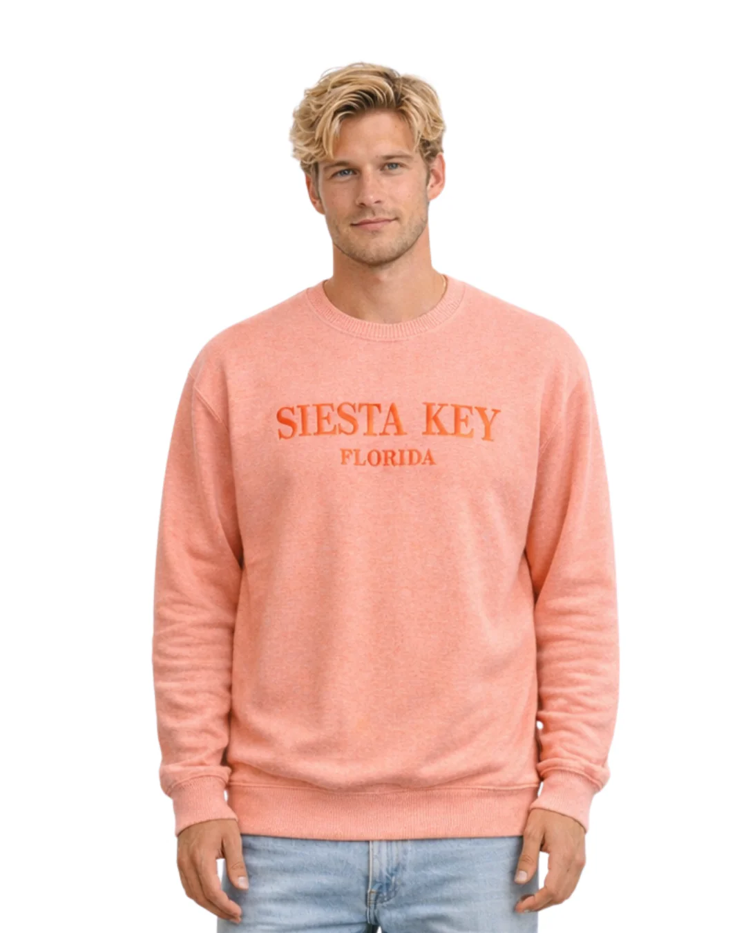 Siesta Key, Fl Nantucket Crewneck – Embroidered City Name Appliqué (Style AP267AI) - Image 3